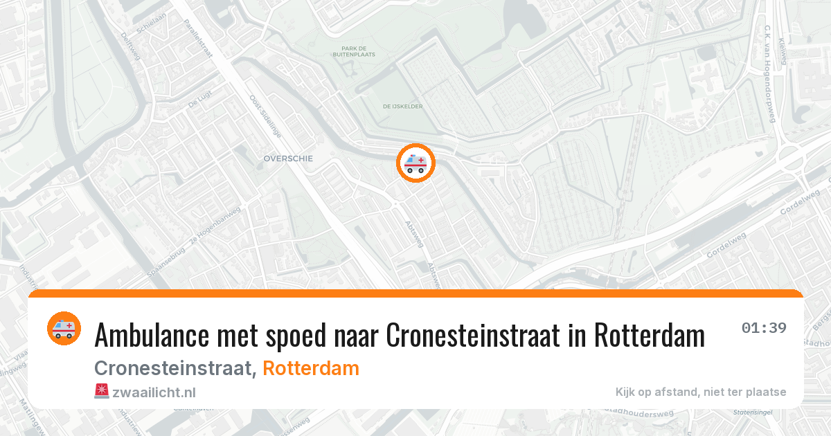 Ambulance met spoed naar Cronesteinstraat in Rotterdam — 9 feb 2026