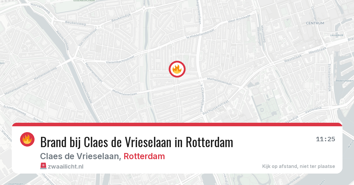 Brand bij Claes de Vrieselaan in Rotterdam — 5 aug 2026