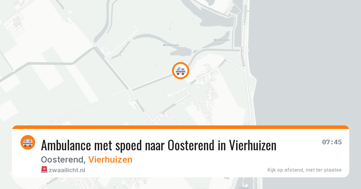 Ambulance met spoed naar Oosterend in Vierhuizen — 18 jul 2026