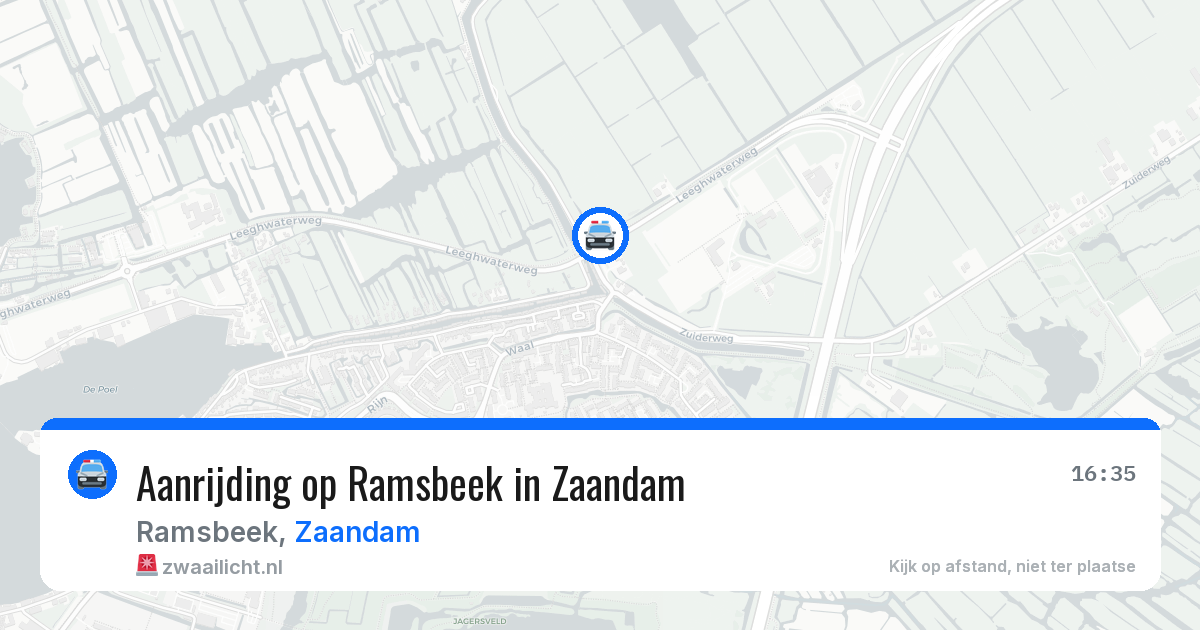 Aanrijding op Ramsbeek in Zaandam — 13 aug 2026