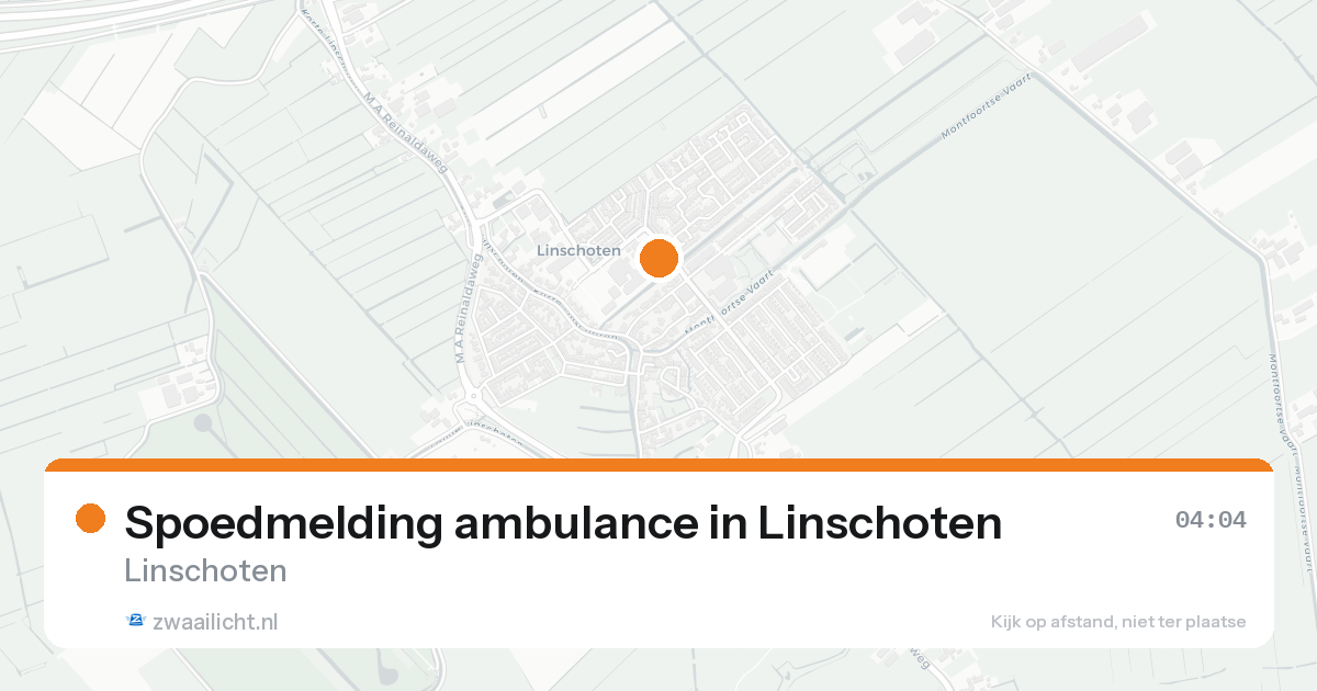 Spoedmelding ambulance in Linschoten — 20 aug 2026