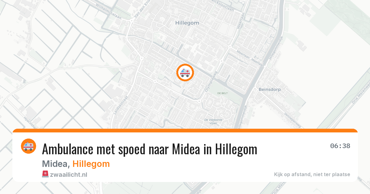Ambulance met spoed naar Midea in Hillegom — 11 apr 2026