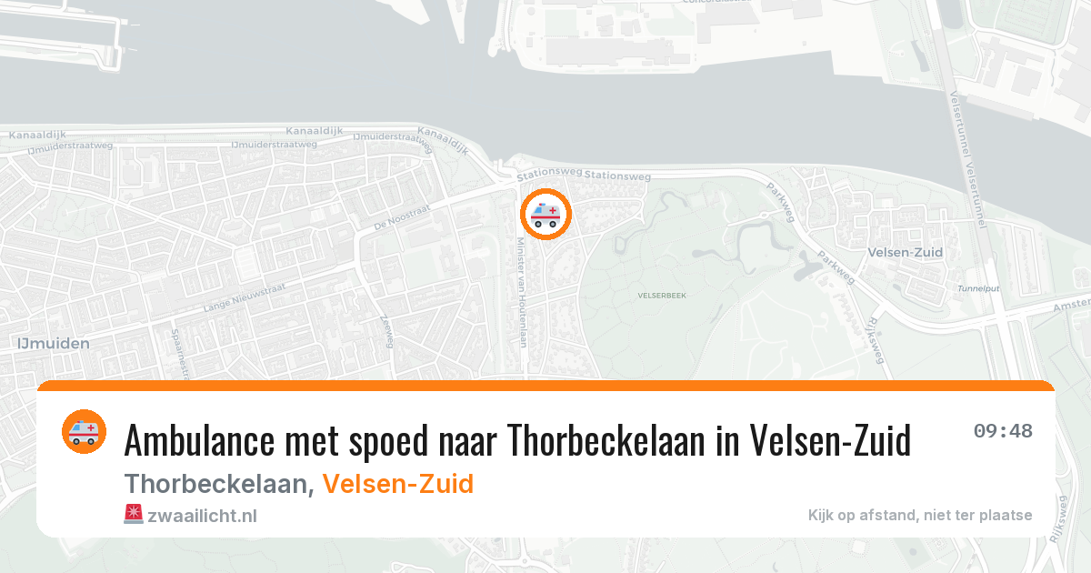 Ambulance met spoed naar Thorbeckelaan in Velsen-Zuid — 10 jul 2026