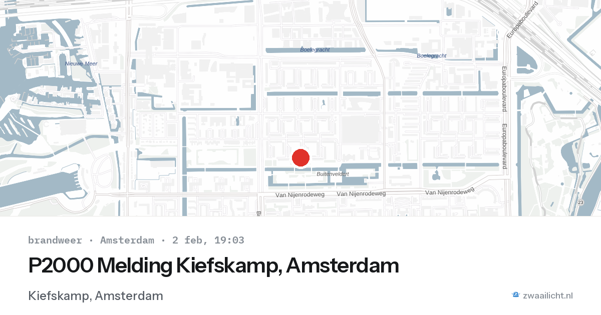 P2000 Melding Kiefskamp, Amsterdam — 2 feb 2026