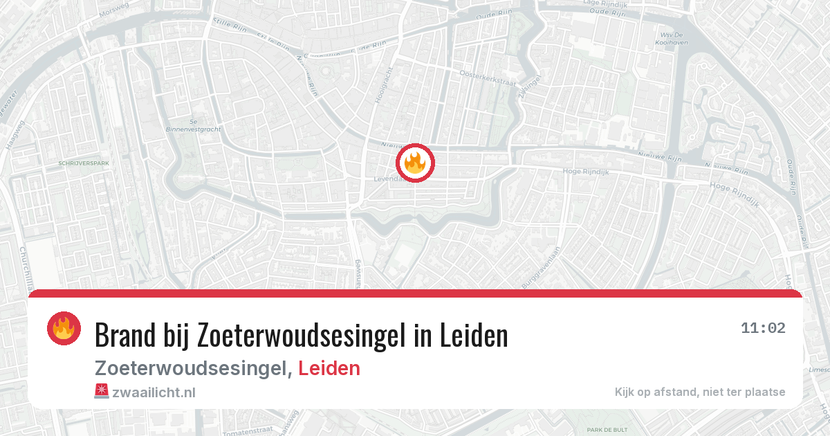 Brand bij Zoeterwoudsesingel in Leiden — 13 jun 2026