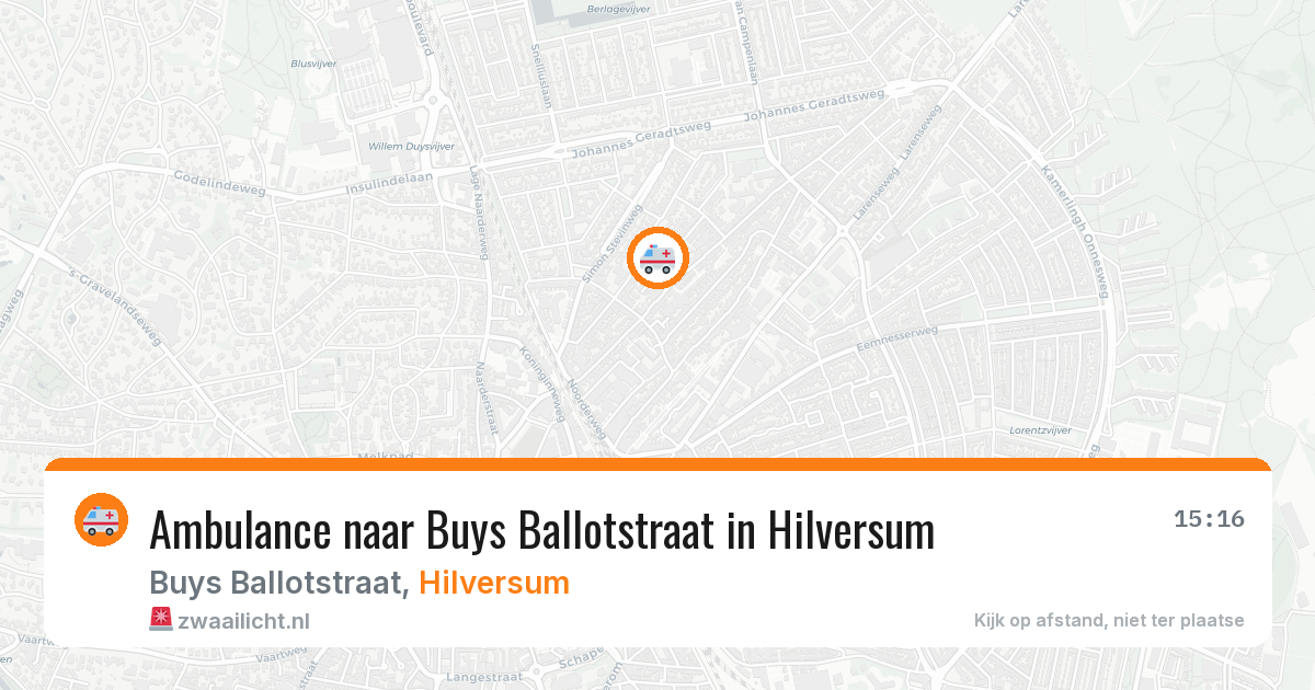 Ambulance naar Buys Ballotstraat in Hilversum — 3 mei 2026