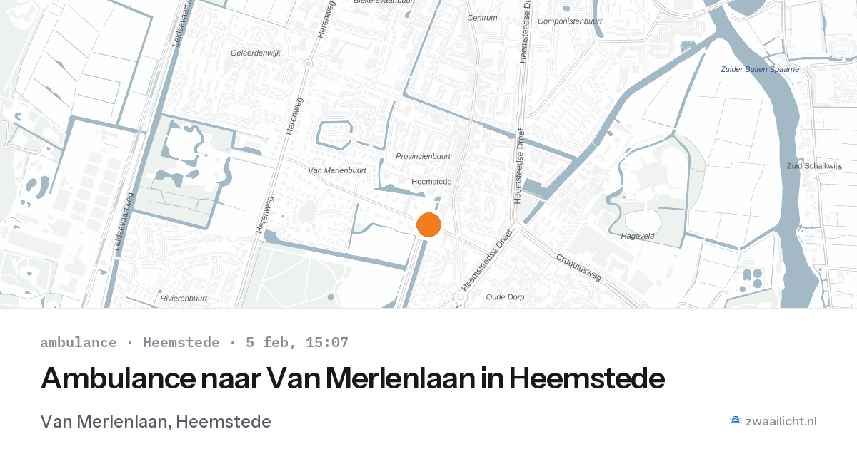 Ambulance naar Van Merlenlaan in Heemstede — 5 feb 2026