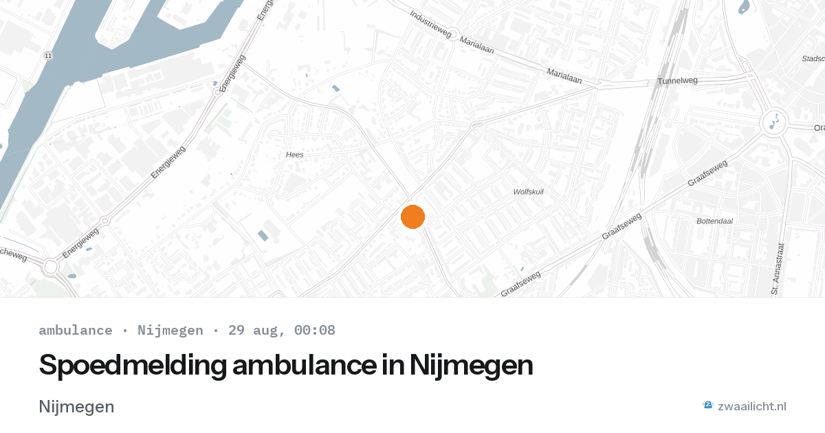 Spoedmelding ambulance in Nijmegen — 28 aug 2026