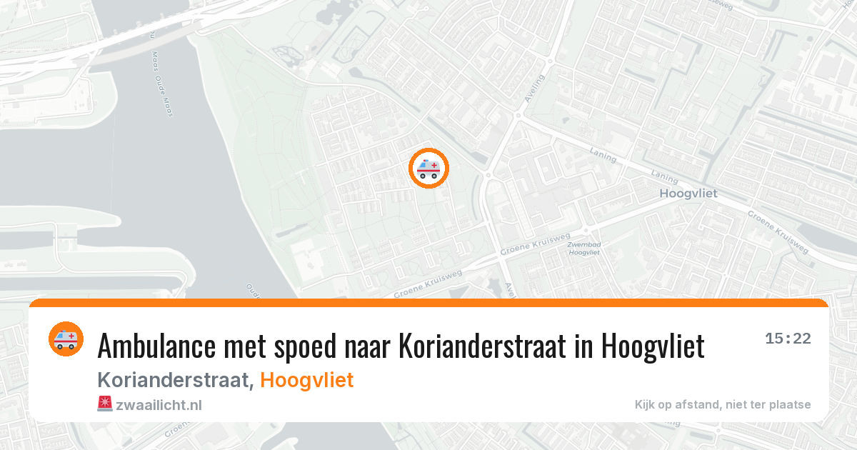 Ambulance met spoed naar Korianderstraat in Hoogvliet — 5 apr 2026