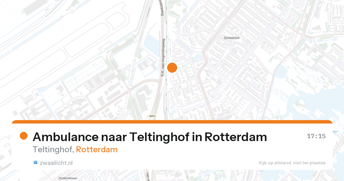 Ambulance naar Teltinghof in Rotterdam — 27 aug 2026
