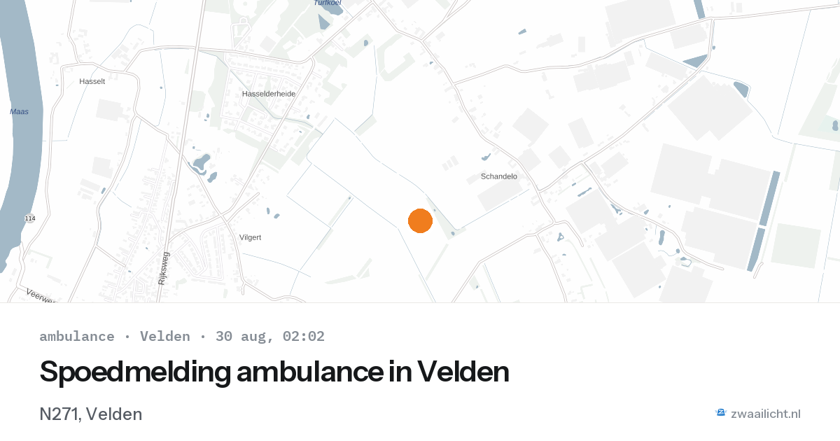 Spoedmelding ambulance in Velden — 30 aug 2026