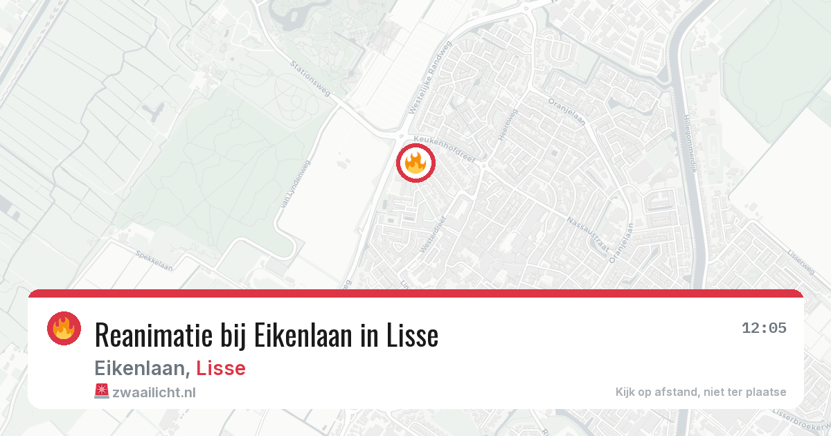 Reanimatie bij Eikenlaan in Lisse — 9 mrt 2026