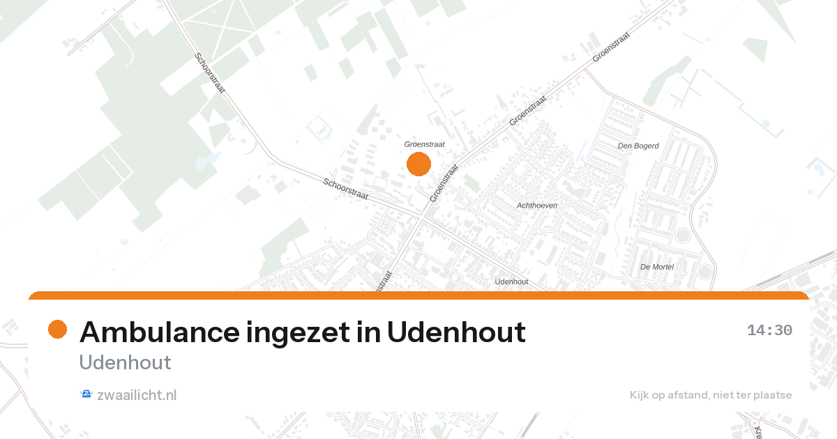 Ambulance ingezet in Udenhout — 29 jun 2026