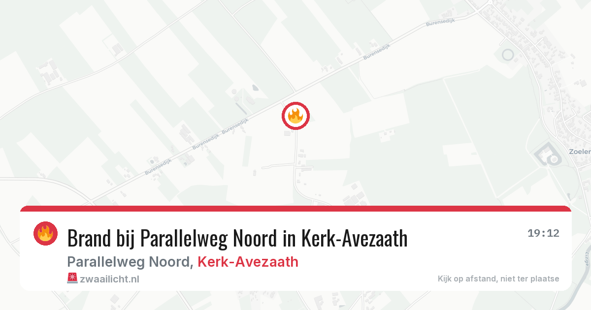 Brand bij Parallelweg Noord in Kerk-Avezaath — 24 jul 2026
