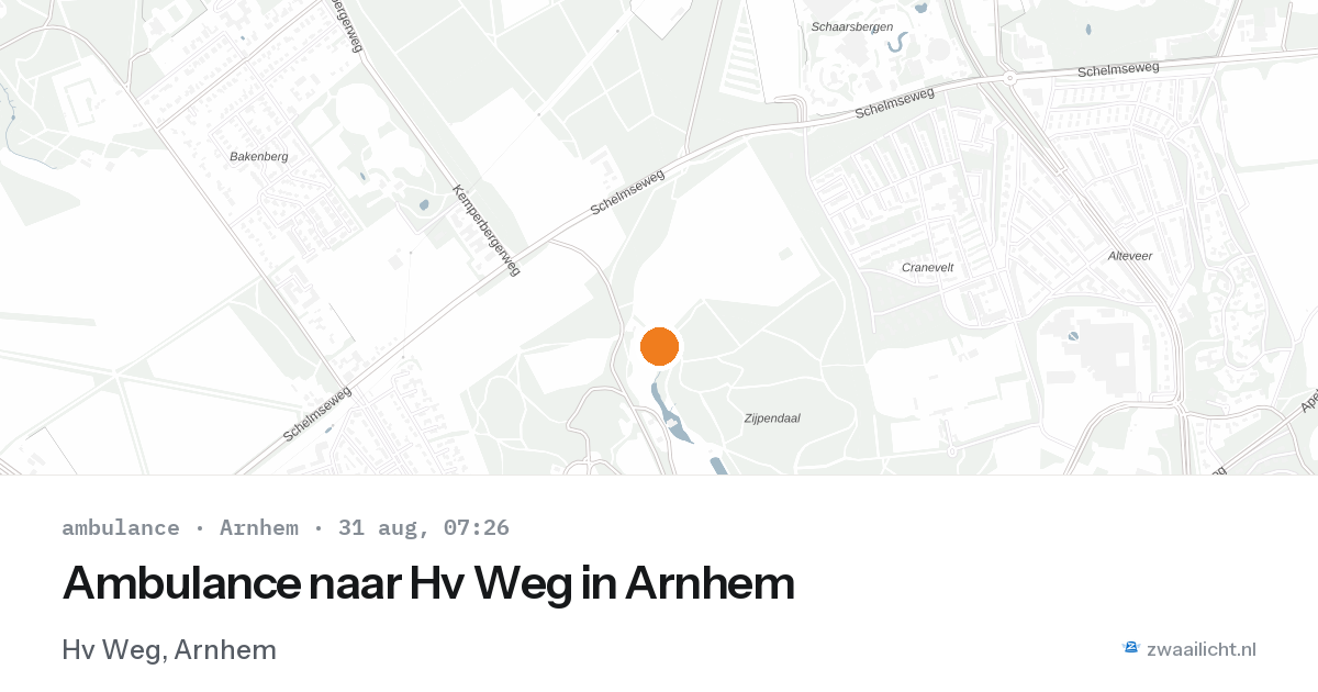 Ambulance naar Hv Weg in Arnhem — 31 aug 2026
