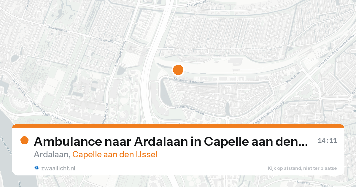 Ambulance naar Ardalaan in Capelle aan den IJssel — 23 aug 2026