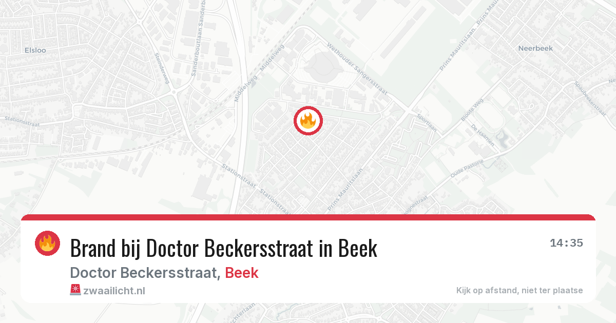 Brand bij Doctor Beckersstraat in Beek — 19 jun 2026