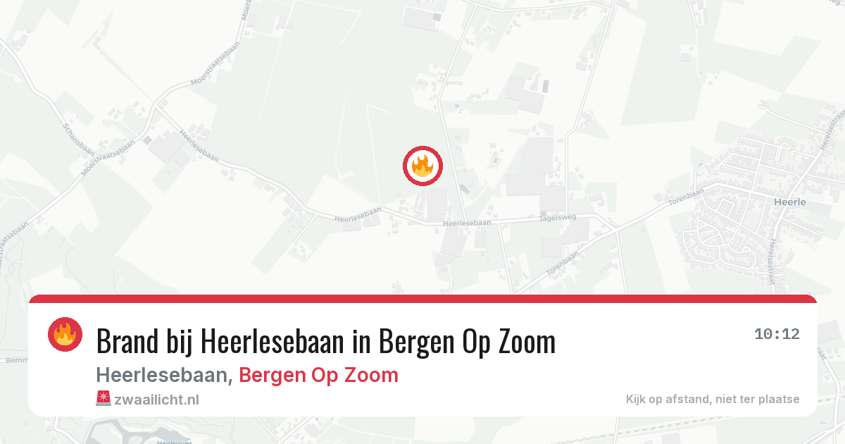Brand bij Heerlesebaan in Bergen Op Zoom — 10 jun 2026