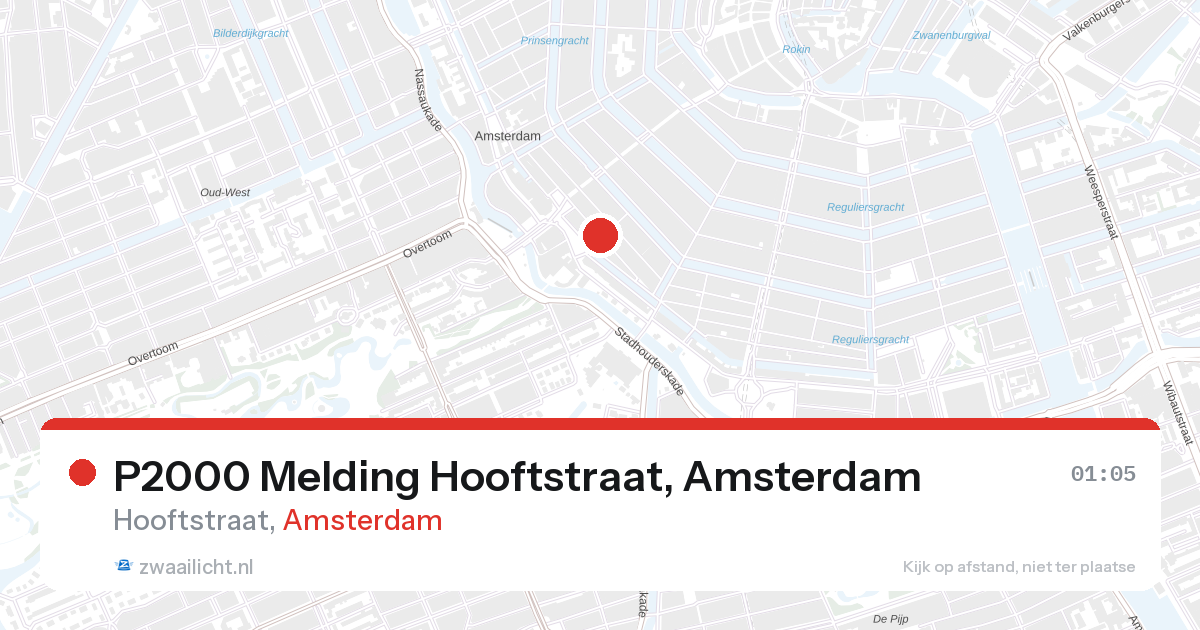 P2000 Melding Hooftstraat, Amsterdam — 1 feb 2026