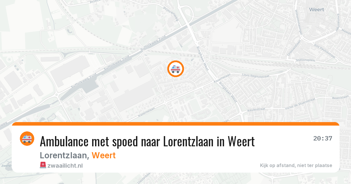 Ambulance met spoed naar Lorentzlaan in Weert — 24 jul 2026
