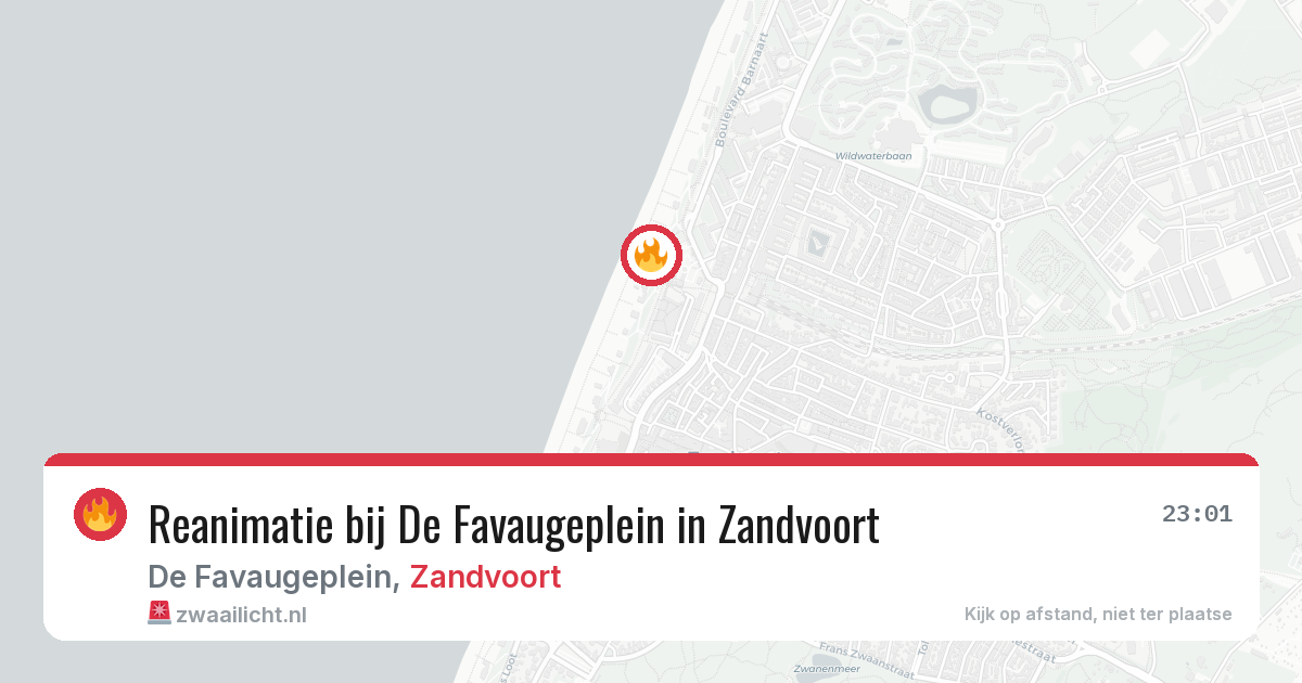 Reanimatie bij De Favaugeplein in Zandvoort — 29 jul 2026