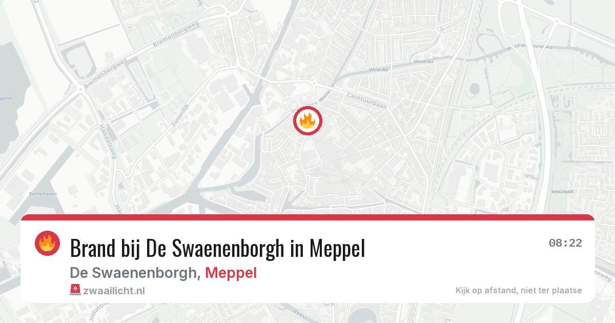 Brand bij De Swaenenborgh in Meppel — 28 jun 2026