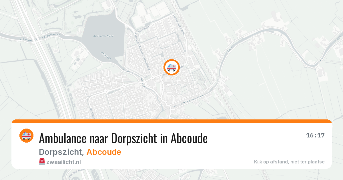 Ambulance naar Dorpszicht in Abcoude — 4 jun 2026