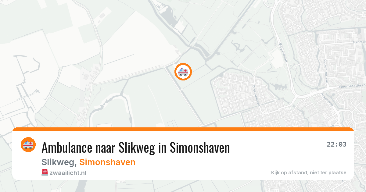 Ambulance naar Slikweg in Simonshaven — 28 jun 2026