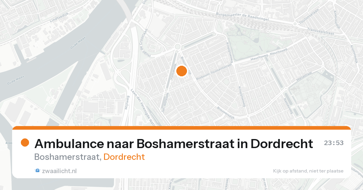 Ambulance naar Boshamerstraat in Dordrecht — 19 aug 2026