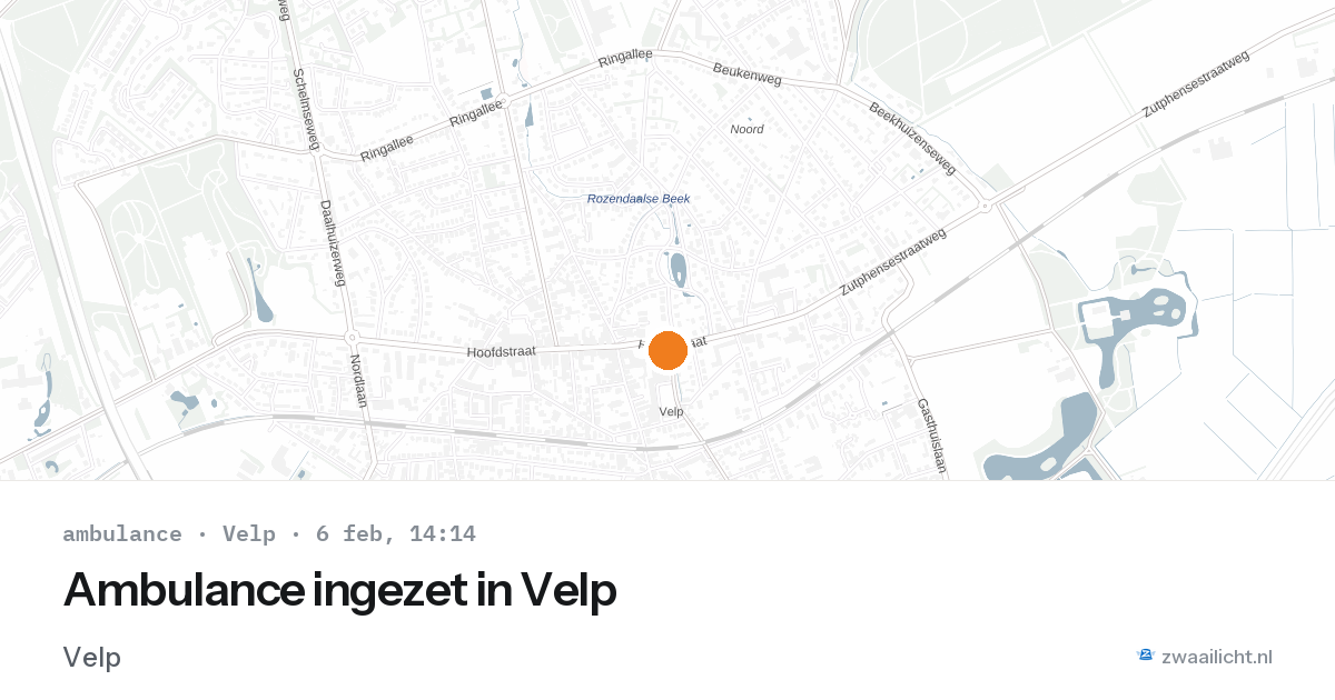 Ambulance ingezet in Velp — 6 feb 2026