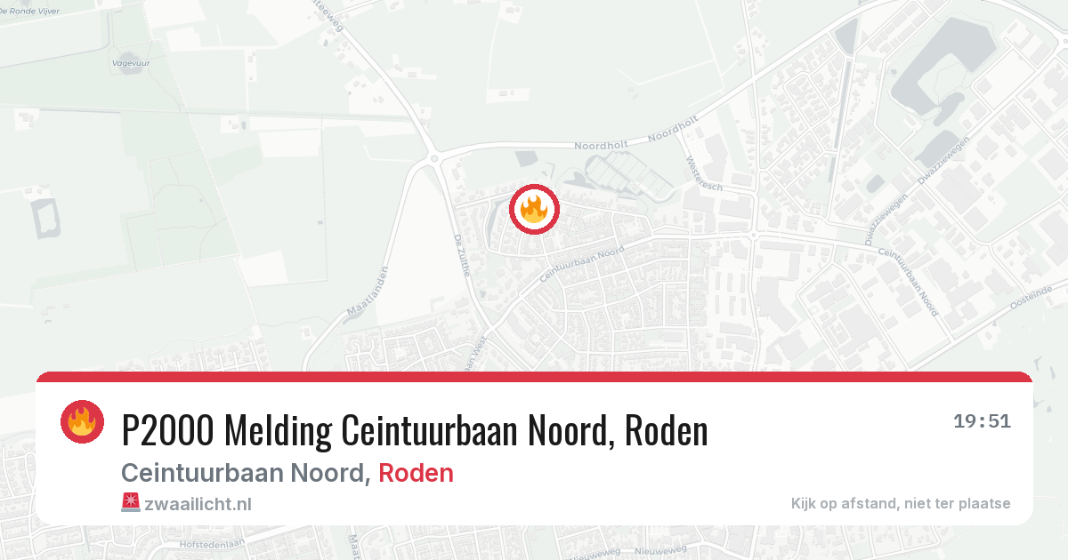 P2000 Melding Ceintuurbaan Noord, Roden — 17 jul 2026