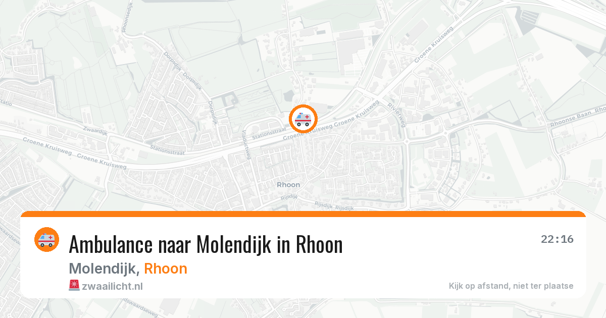 Ambulance naar Molendijk in Rhoon — 27 jun 2026