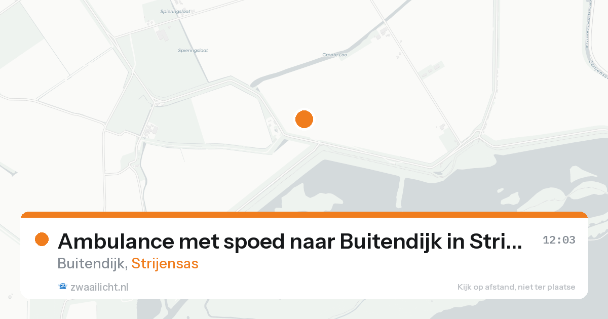 Ambulance met spoed naar Buitendijk in Strijensas — 16 aug 2026