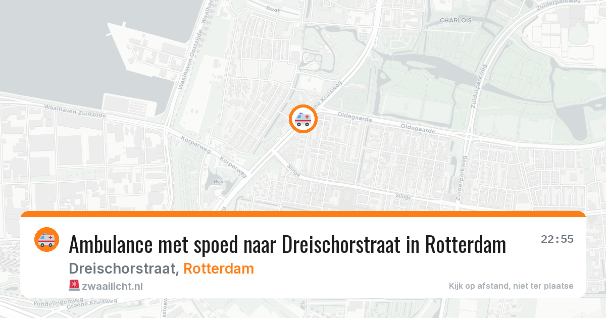 Ambulance met spoed naar Dreischorstraat in Rotterdam — 23 jun 2026