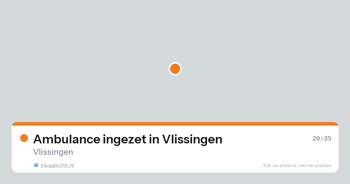 Ambulance ingezet in Vlissingen — 15 aug 2026