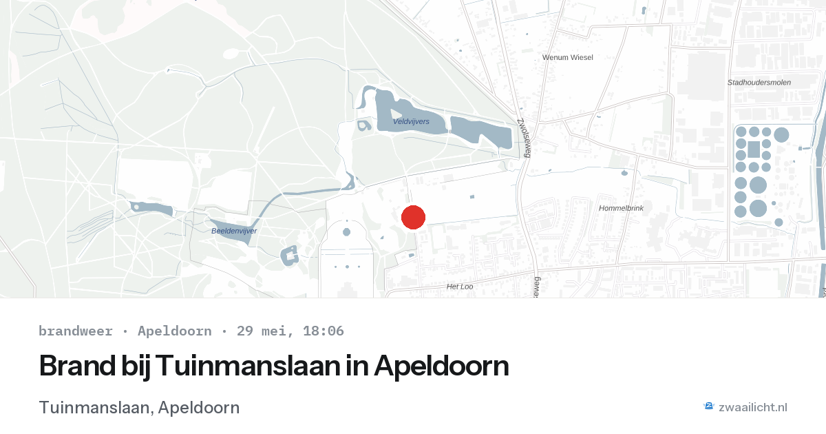 Brand bij Tuinmanslaan in Apeldoorn — 29 mei 2026
