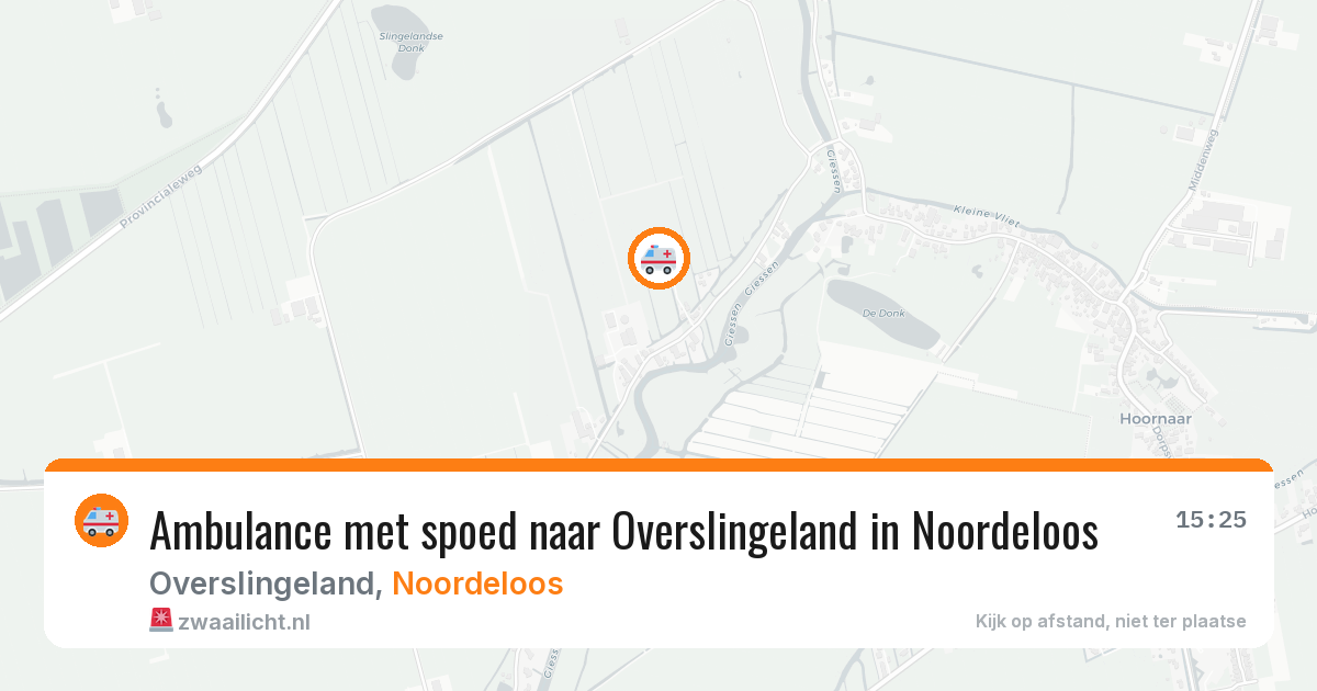 Ambulance met spoed naar Overslingeland in Noordeloos — 20 jan 2026