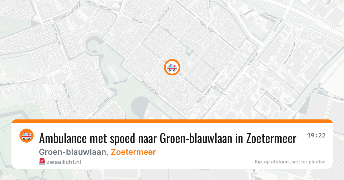 Ambulance met spoed naar Groen-blauwlaan in Zoetermeer — 4 jul 2026