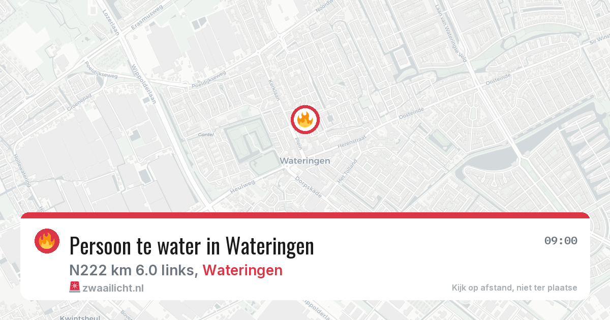 Persoon te water in Wateringen — 25 apr 2026
