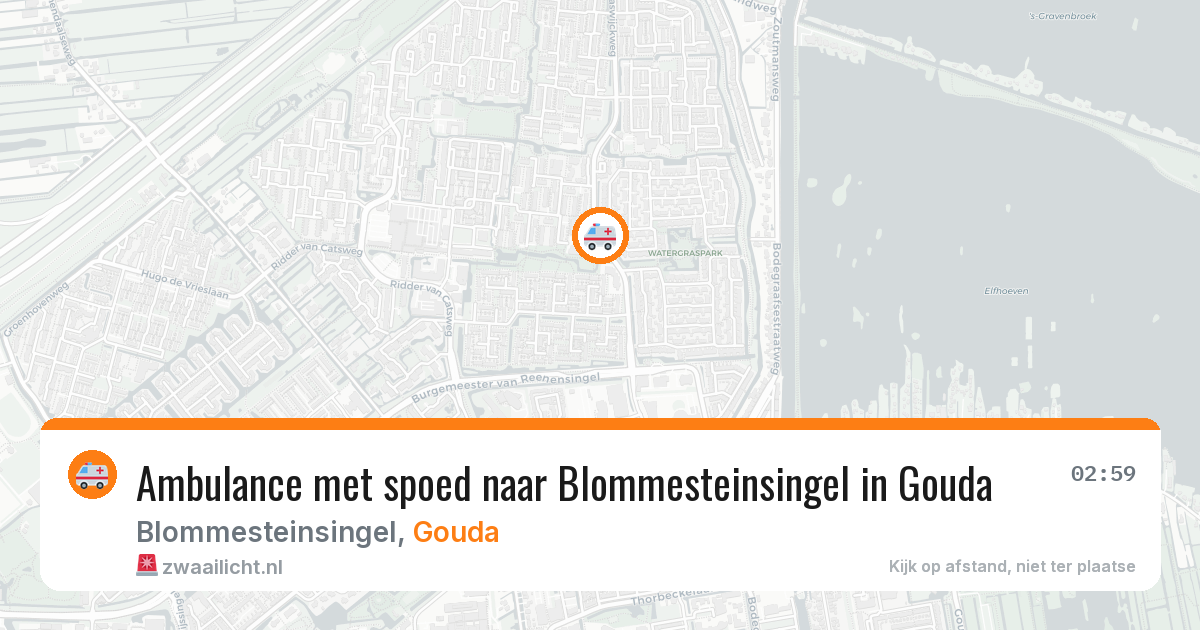 Ambulance met spoed naar Blommesteinsingel in Gouda — 17 jul 2026