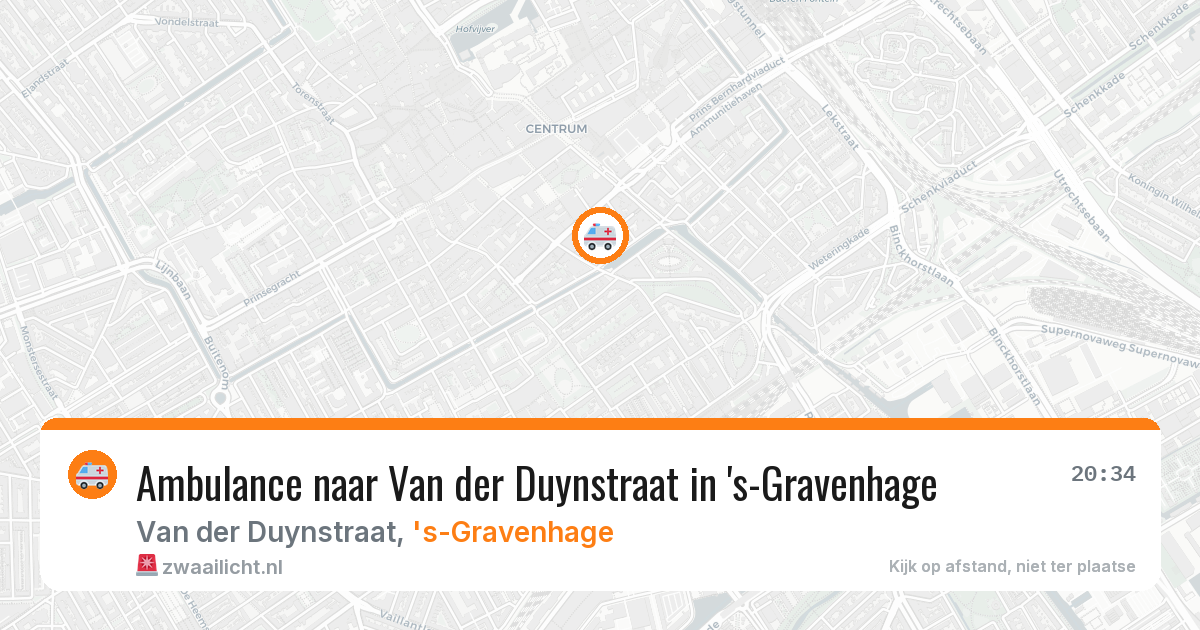 Ambulance naar Van der Duynstraat in 's-Gravenhage — 28 jun 2026