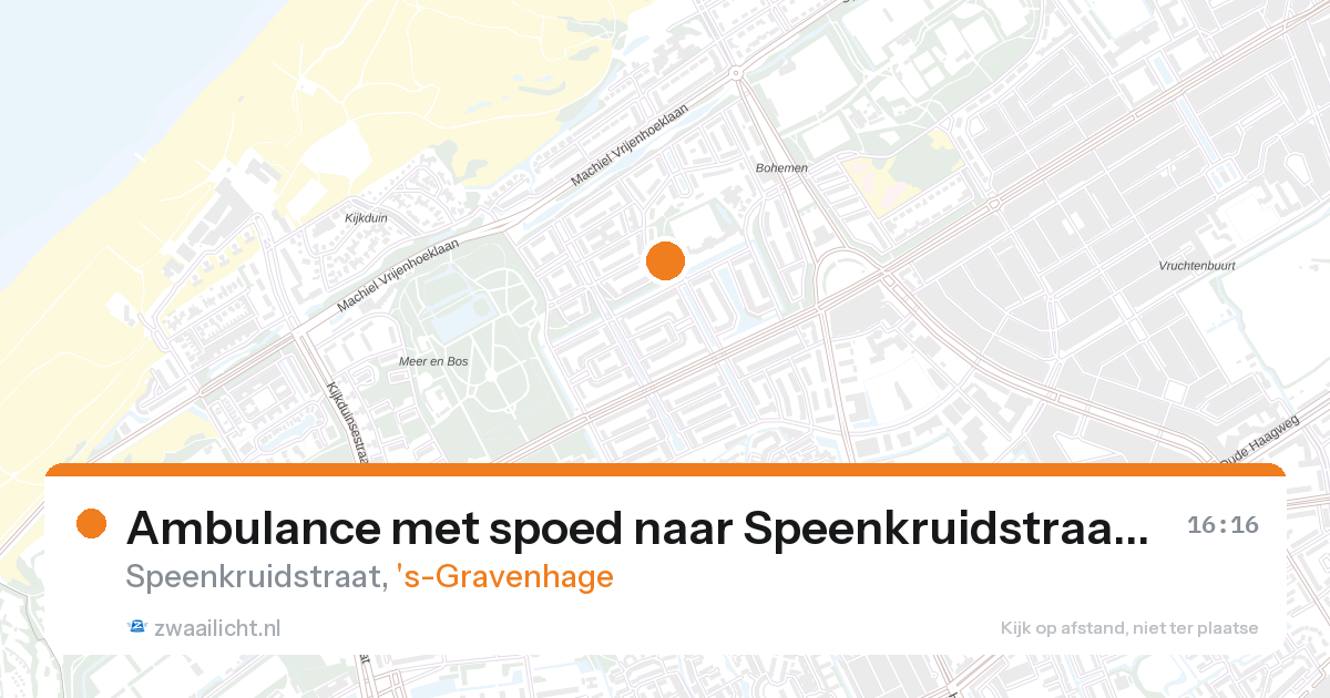 Ambulance met spoed naar Speenkruidstraat in 's-Gravenhage — 27 aug 2026