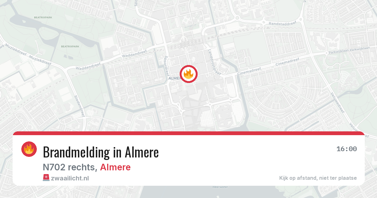 Brandmelding in Almere — 26 jun 2026