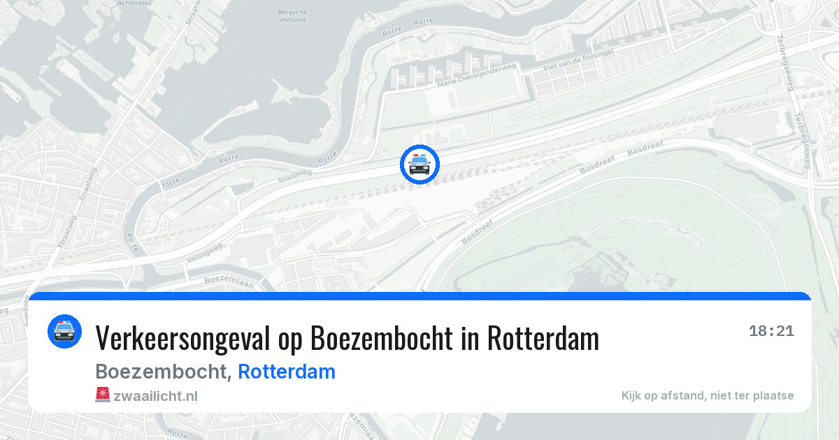 Verkeersongeval op Boezembocht in Rotterdam — 18 jun 2026