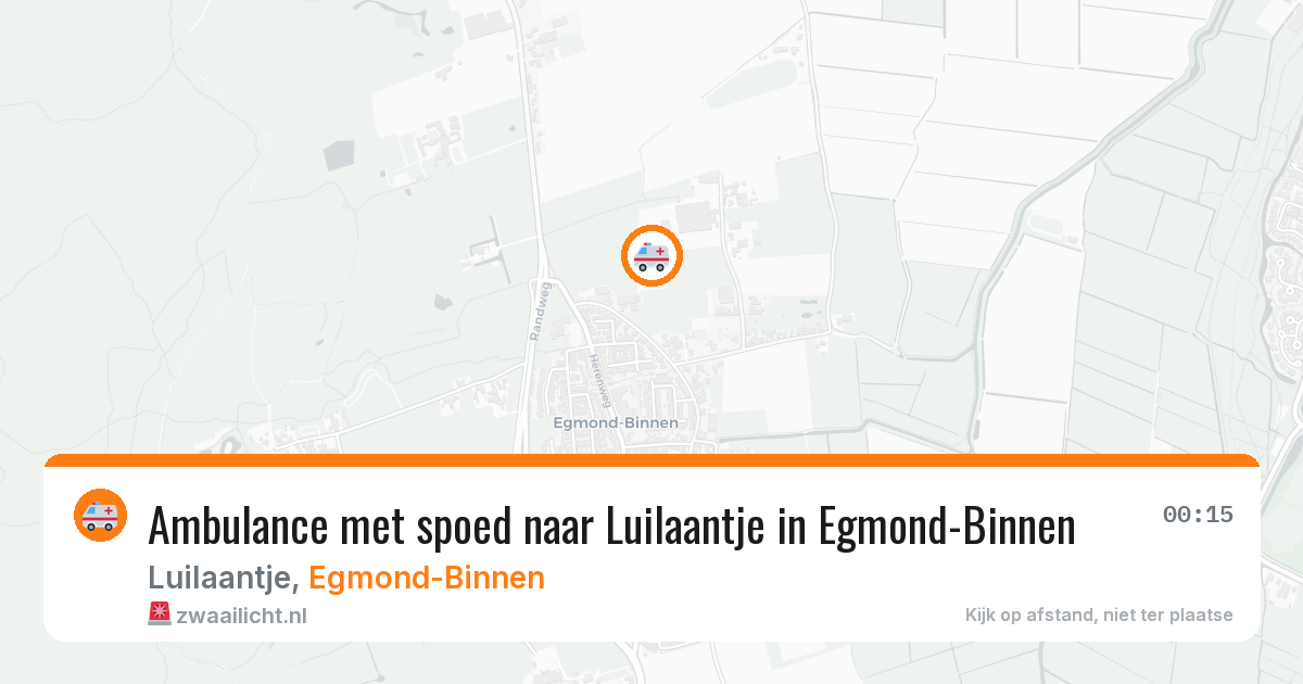 Ambulance met spoed naar Luilaantje in Egmond-Binnen — 12 mei 2026