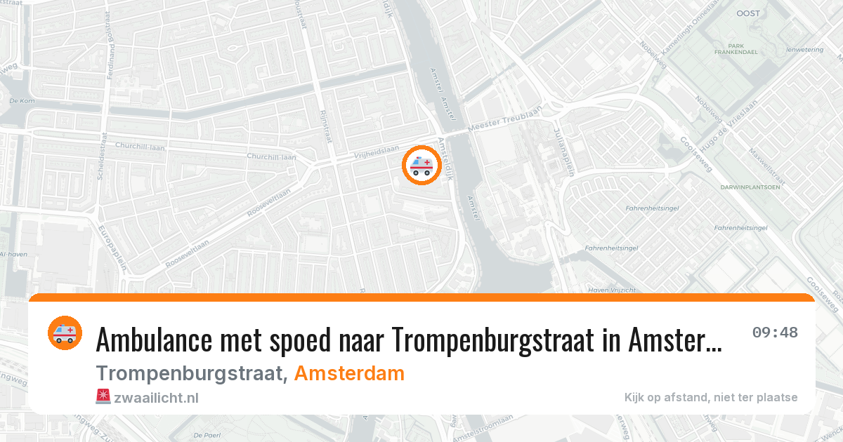 Ambulance met spoed naar Trompenburgstraat in Amsterdam — 2 apr 2026