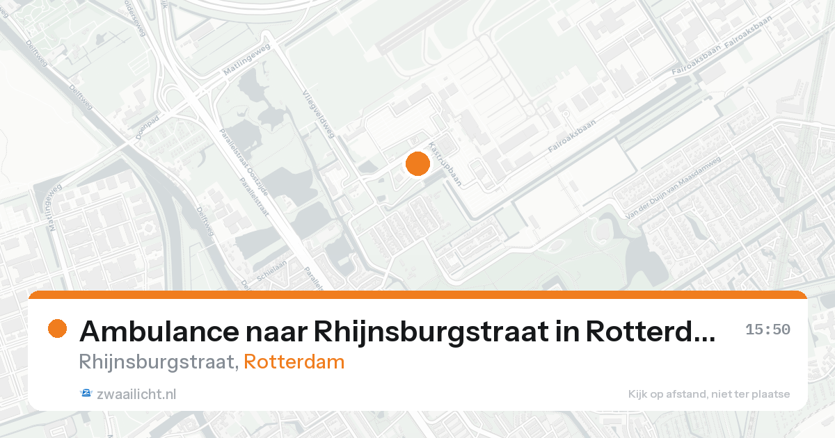 Ambulance naar Rhijnsburgstraat in Rotterdam — 15 aug 2026
