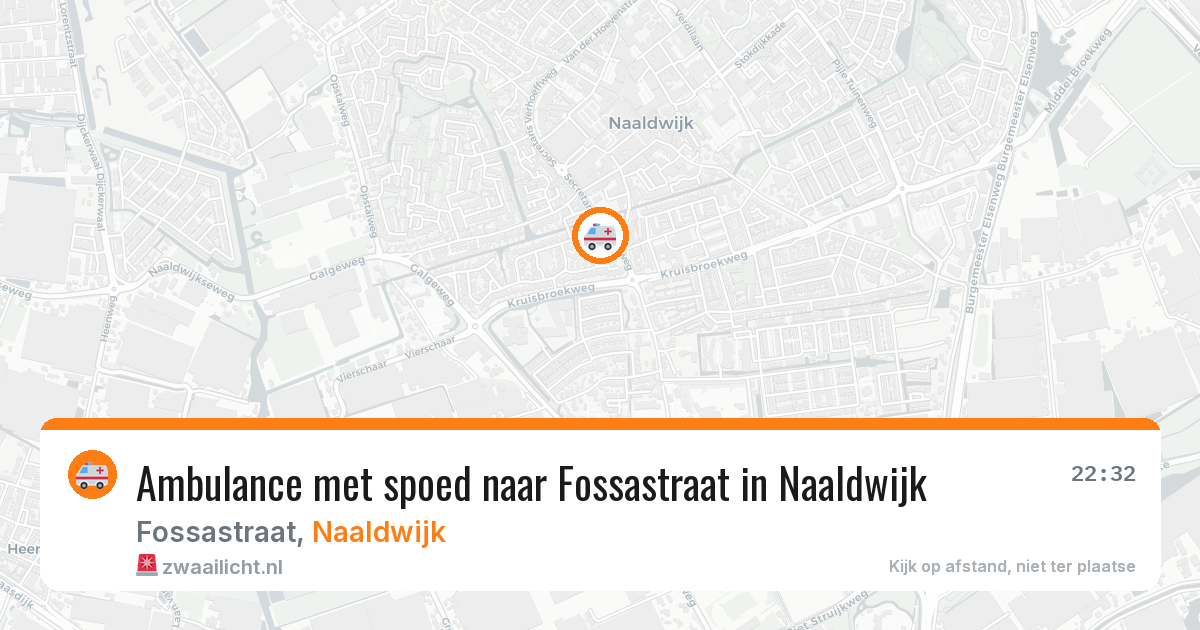 Ambulance met spoed naar Fossastraat in Naaldwijk — 14 mrt 2026
