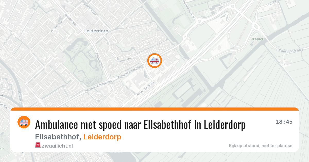 Ambulance met spoed naar Elisabethhof in Leiderdorp — 3 aug 2026