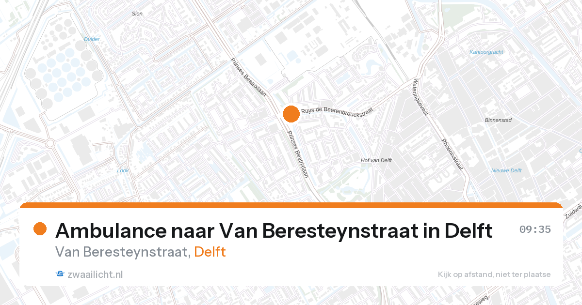 Ambulance naar Van Beresteynstraat in Delft — 27 aug 2026